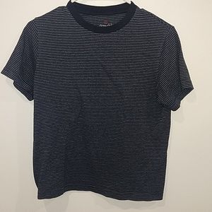 navy blue striped basic tee
